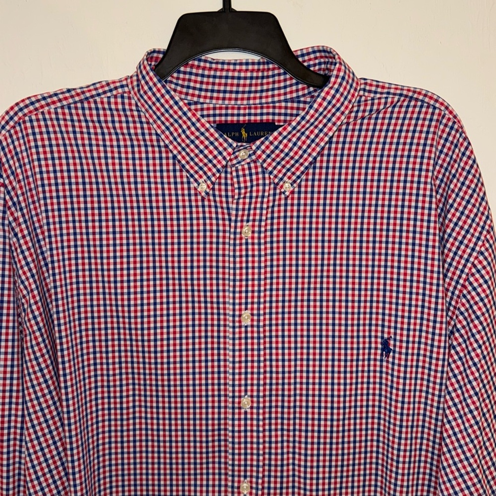 Ralph Lauren Performance Blue and Red Gingham Shirt